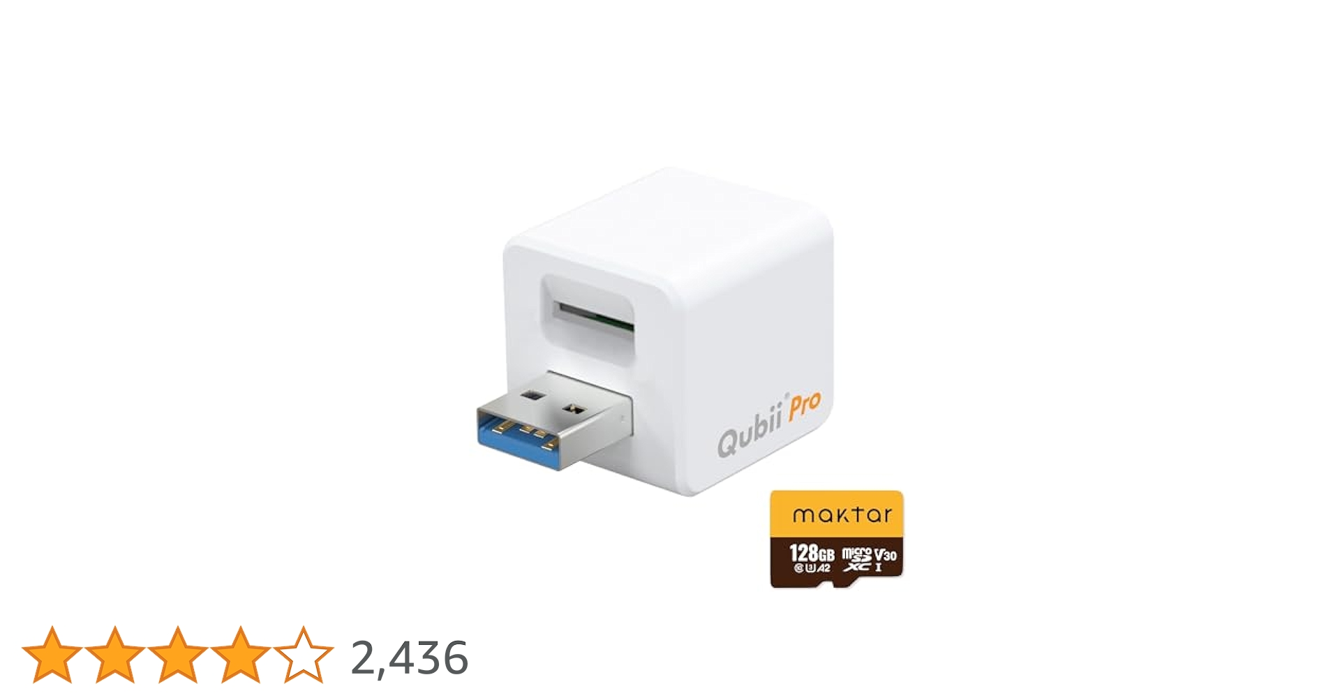 Amazon | Maktar Qubii Pro ホワイト (microSD 128GB付) 充電し
