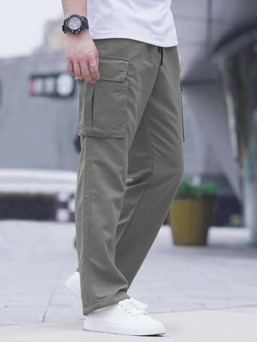Image of DEEMOON Men's Cargo Pants Outdoor Hiking Multi-Pocket Utility Long Trousers | Men's Cargo