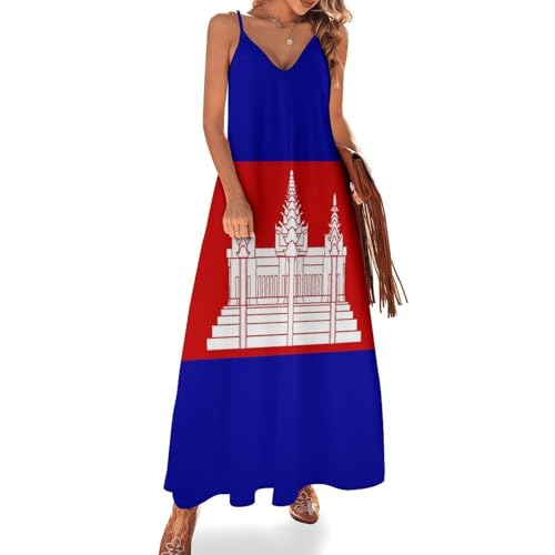Robe femme col en v sans manches grande taille coupe lâche fluide