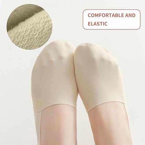 Image of 4pairs No Show Anti-Slip Ice Silk Socks Invisible Breathable Socks Low Cut Liner Hidden Sock for Women