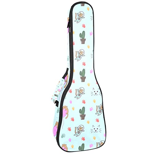 Sac de transport pour ukulélé étanche anti-choc housse motif chat