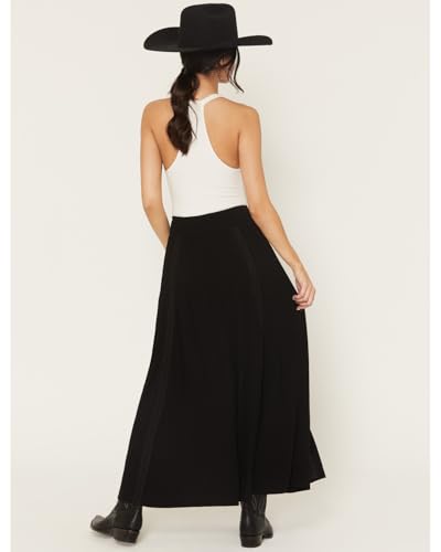 Shyanne Women's Lace Inset Maxi Skirt - SWHO24S87-BLK Black3