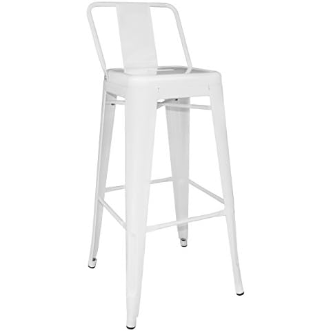 Premier Housewares White Metal Bar Chair Cover