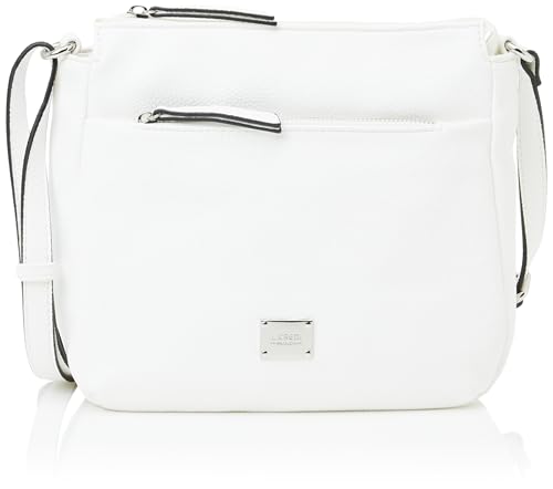 Sac à main mixte blanc L.Credi Budapest aux finitions soignées et au design épuré chic