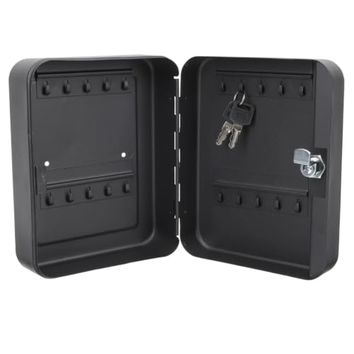 Caja de llaves de hierro negra para pared organizador seguro de llaves escolar 2