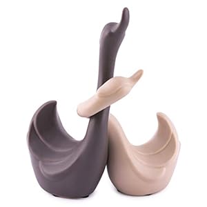 pajoma Schwanen 2er Set “Verliebte Schwäne“ aus Keramik L 21 x B 9 x H 24 cm