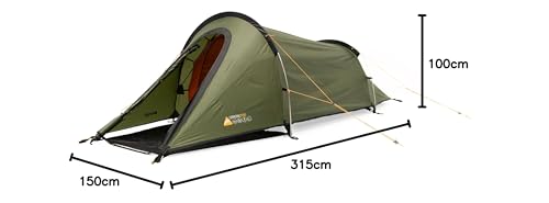 Vango Orion 200 2 Man Tunnel Tent [Amazon Exclusive], 5000Mm Hh With Alloy Poles, Lightweight, Camping, Climbing, Backpacking, Trekking, Pine - 13