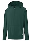 M MAELREG Men's Fashion Hoodies & Sweatshirts Kangaroo Pocket Performance Golf Hooded Quarter Zip Pullover Men Turquoise Heather