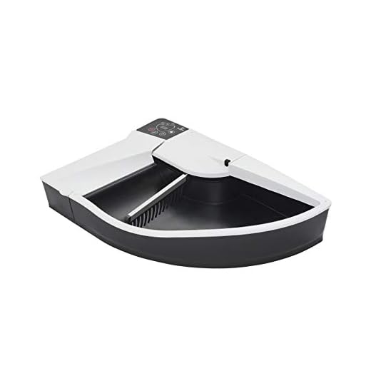 Smart Kitty Automatische zelfreinigende kattenbak voor katten, zwart & wit met zwart paneel…