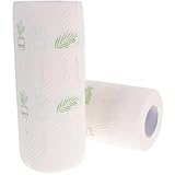 HOOWIFFY 2 Rollen Küchenreinigungstücher aus Zellstoff Bedruckte Haushalts Küchenpapierhandtücher Saugstark Reißfest Küchenutensilien für Vielseitige Reinigung