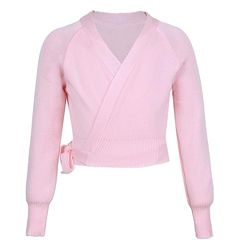 iiniim Girls Ballet Knit Wrap Warm-up Sweater Gymnastics Coat Costume