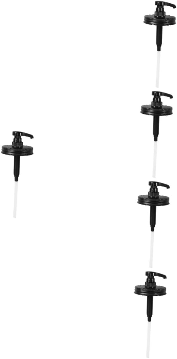 5pcs Jar Syrup Dispenser Pump Sugar and Syrup Pump for Honey Jam and Condiments and Design for Use for Kitchen and Dining