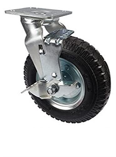 Roue en caoutchouc gonflable de 8 pouces roulette universelle lourde pour servante atelier