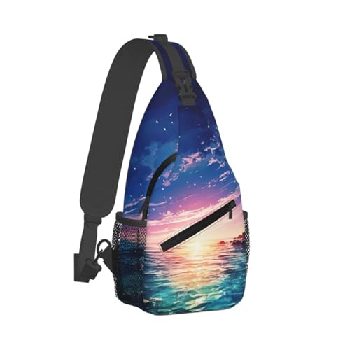 Bolso tipo bandolera para senderismo unisex negro miniatura 1