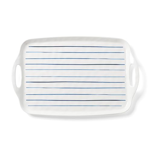Image of Lenox 895239 Blue Bay Melamine Handled Platter, Lightweight Melamine Material