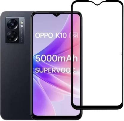 OPPO K10 – 5G HD Premium Full Screen Protector Tempered Glass With Edge To Edge Coverage for Oppo K10 (5G) With Easy To Fix Full Glue Cover Anti Scratch Proof High Definition Latest Technology