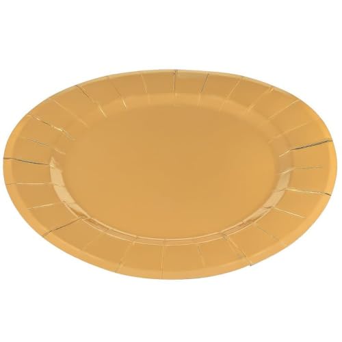 Platos decorativos desechables dorados pack 25 unidades miniatura 3