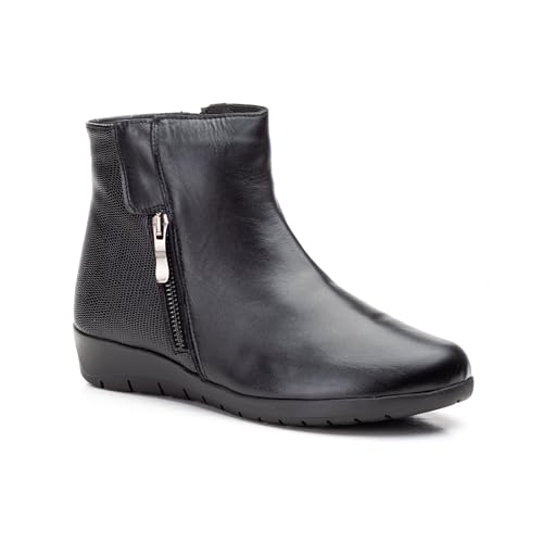 Botines mujer de piel con tacón o plataforma Botín cómodo de invierno y otoño Calzado artesanal de España tipo cuña o camperos en ante y cuero Elegantes e informales