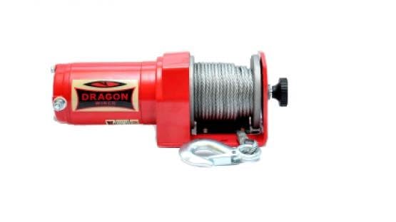Dragon Winch Wyciągarka elektryczna 12V 2000 lbs/907 kg z liną stalową 10m do pługów, quadów, ATV, UTV | odporna na piasek i śnieg + akcesoria do wyciągarki (bez pilota) | seria Maverick