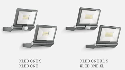Steinel LED-Außenstrahler XLED ONE S anthrazit, 180°-Bewegungsmelder, 18,6 W, 2050 lm, 3000K, für Zufahrt, Hof und Garten, 065249, Aluminium