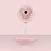 Ventilador de la Noche de luz LED de sobremesa telescopio, telescopio mini ventilador de escritorio, de escritorio ventilador de piso recargable USB, conveniente para Ministerio del Interior,Rosado