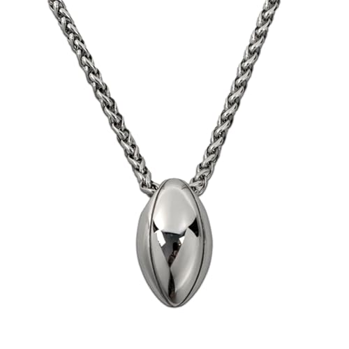 Ernestine - Collier Rugby Homme acier inoxydable - Idée Cadeau papa fête des pères - pendentif ballon de rugby - cadeaux amateurs de sport - bijou...