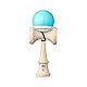KROM Kendama POP LOL Hellblau - aus zertifiziertem Buchenholz - Hohe Holzqualität - Für Anfänger und Profis - Pack : Ersatzschnur + Stickers