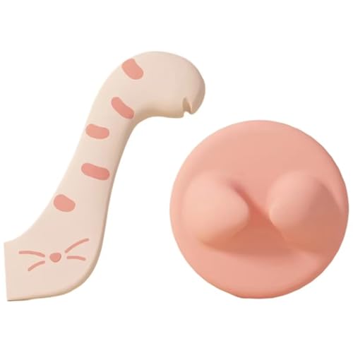 Dewuoyeu ペットスプーンと缶切り - 多機能シリコンツール、密閉蓋と食品保存、猫と犬のアクセサリーに最適 B