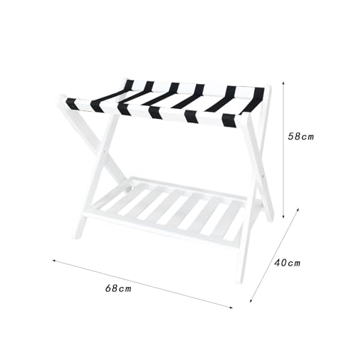 QUILSTM Étagère de rangement à deux niveaux pour, Blanc, 68 x 45 x 55 cm – vue 6
