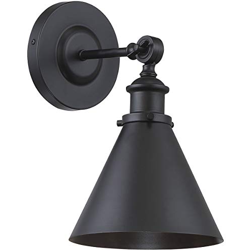 Wall Sconces 1 Light Fixture with Matte Black Finish Metal Material E Bulb 7 60 Watts Wall Sconces 1 Light Fixture with Matte Black Finish Metal Material E Bulb 7" 60 Watts
