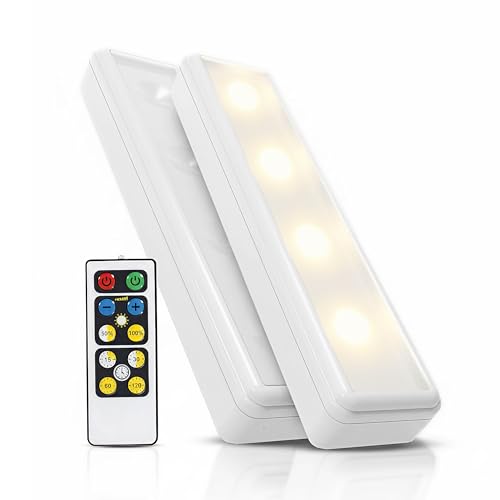 Brilliant Evolution Stick On Touch Wireless Lights with Remote - 8.5'L Battery-Powered LED Under...