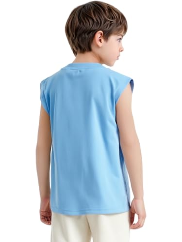Kids Boys Athletic Tank Tops Sleeveless Solid Workout Tees Casual Sport Undershirts2