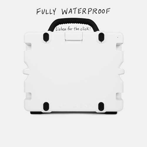 Image of Turtlebox Grande: Loud! Outdoor Portable Bluetooth 5.4 Speaker: Rugged, Waterproof, Ultra-Portable (Plays to 126db, Deep Bass, Shockproof), Unlimited Pairing for Full Stereo Experience, White