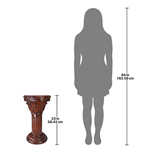 Design Toscano Imperia Marble-Inlaid Column: Medium