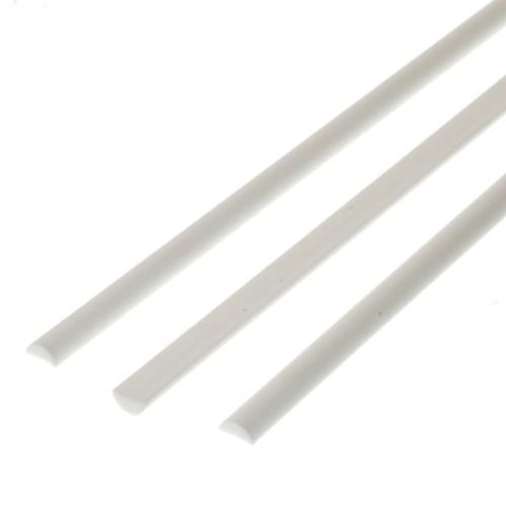 Evergreen 14in (35cm) Half Round Plastic Strip .125in (1/8in) (3 pack)