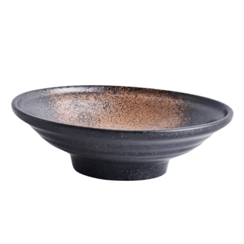 ULTECHNOVO 1pezzi Ciotola in Ceramica per Insalata Frutta e Zuppe Ciotola per Noodle in Stile Giapponese Pratica e Versatile per Casa