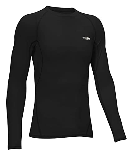 Telaleo Boys' Girls' Long Sleeve Compression Shirts Thermal Fleece Lined Kids Athletic Sports Tops Leggings Baselayer Set M thumb #1