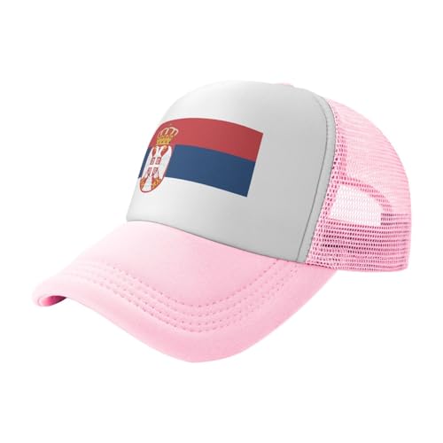 Casquette de baseball en maille imprimée drapeau de la Serbie, chapeau de soleil, adaptée pour le fitness, la randonnée et les voyages