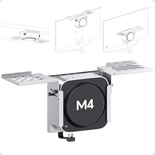 Image of Mac mini M4 Dock & Stand with M.2 NVMe 8TB SSD Enclosure, Macmini M4 Hub with HDMI 4K 60Hz, 3 USB-A 10Gbps for Mac mini M4 /M4 Pro 2024, Metal Bracket Holder for Monitor, Desk and VESA Port