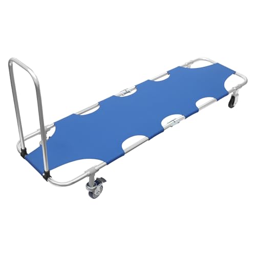 Folding Compact Portable Stretcher with Wheels,Hold 350 lbs Aluminum Stretcher Emergency Medical Travel Patient Transport Stretcher
