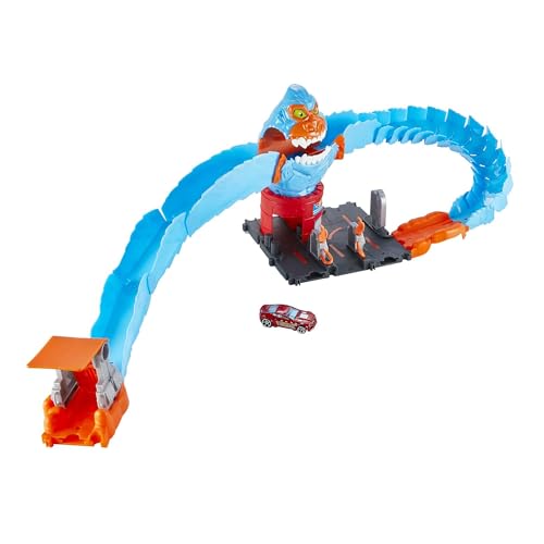 ​Hot Wheels City Wreck & Ride Gorilla Attack™ with 1 Hot Wheels® Car, Connects to Other Sets, Gas Station-Themed Set, Gift for Kids 4 to 8 Years Old