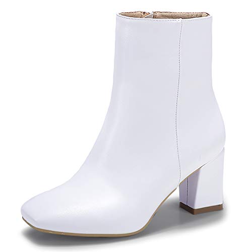 square toe low heel boots