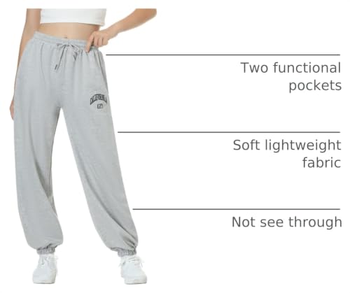 Image of EXARUS 3 Pack Girls Sweatpants Joggers Teen Sweat Pants Wide Leg