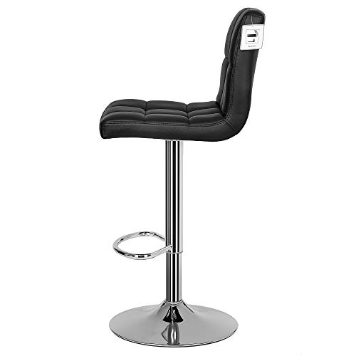 Songmics - 2 sgabelli da bar, LJB64B Black