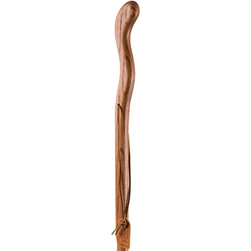 Brazos Trekking Pole Hiking Stick For Men And Women Handcrafted Of Lightweight Wood And Made In The Usa, Tan Oak, 58 Inches #TOP1