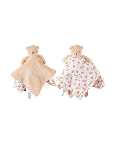 NOUKIE’S - Doudou réversible Jour et Nuit - Panthère Beige Kendi - Matière Veloudoux® - Double peluche éveil/Sommeil - Idéal pour apaiser et...
