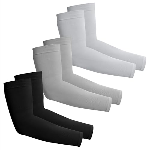 Image of Tough Outdoors UV Arm Sleeves for Men Women - Sun Protection Sleeves - Compression Golf Baseball Cooling Tattoo Arm Sleeve