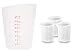 FuNiang Vaso medidor de Silicona 4 Piezas Vasos de Silicona de 100 ml ，500ml，para Resina, Vasos graduados de Laboratorio, Vasos mezcladores antiadherentes para Hornear en Laboratorio
