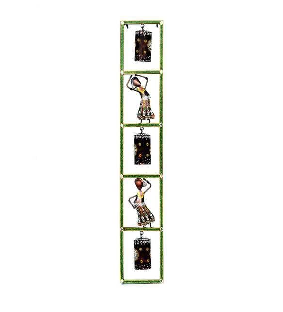Image of Bharat Art Metal Iron Handmade (DOLL BELL FRAME) Decorative Wall Art Decor for Home Bedroom Living room Office Cafe Decorative | Elegant Artistic Showpiece Sculpture | Gift Item | 7x2x39 Inch | W183