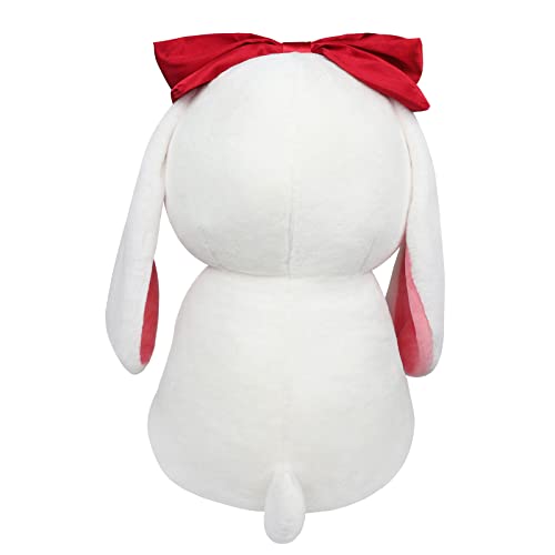 Fortuning's Jds 17.8" Cute Bunny Plush Pillow, Kawaii Rabbit Stuffed Animal Plushie Toy With Bowknot Soft Plush Doll Gifts For Boys Girls White #TOP4